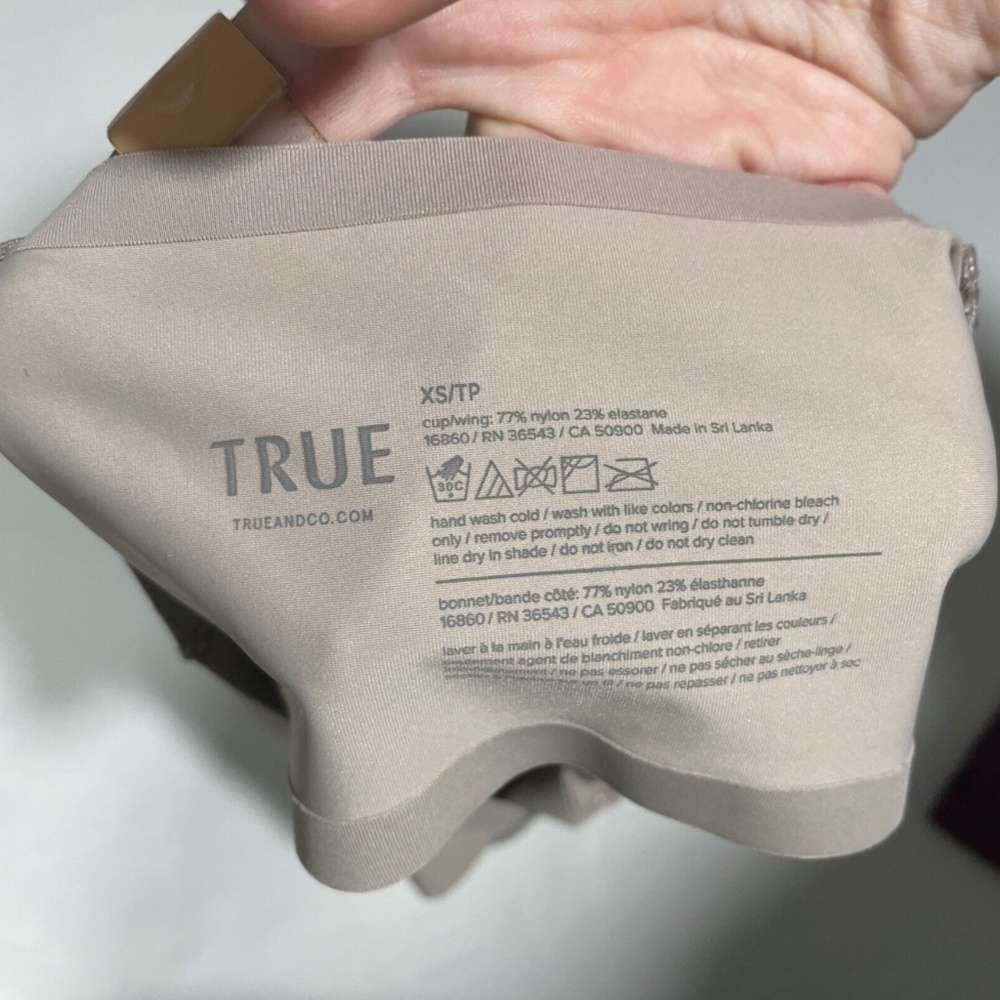 NWT $58 True & Co. [ XS ] True Body Lift Adjustable Wireless Bra in‎ Mink - Picture 11 of 12